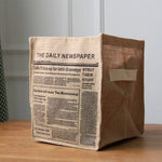 Panier de rangement cube en jute noir