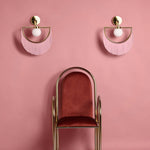 applique murale moderne or blanc rose vert jaune franges acier inoxydable murale led élégante
