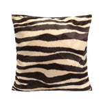 coussin carré moderne imprimé léopard zèbre noir blanc marron beige amovible lavable