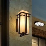 lampe murale moderne minimaliste noir vis fixée ampoules led verre dépoli e27 opaque extérieure