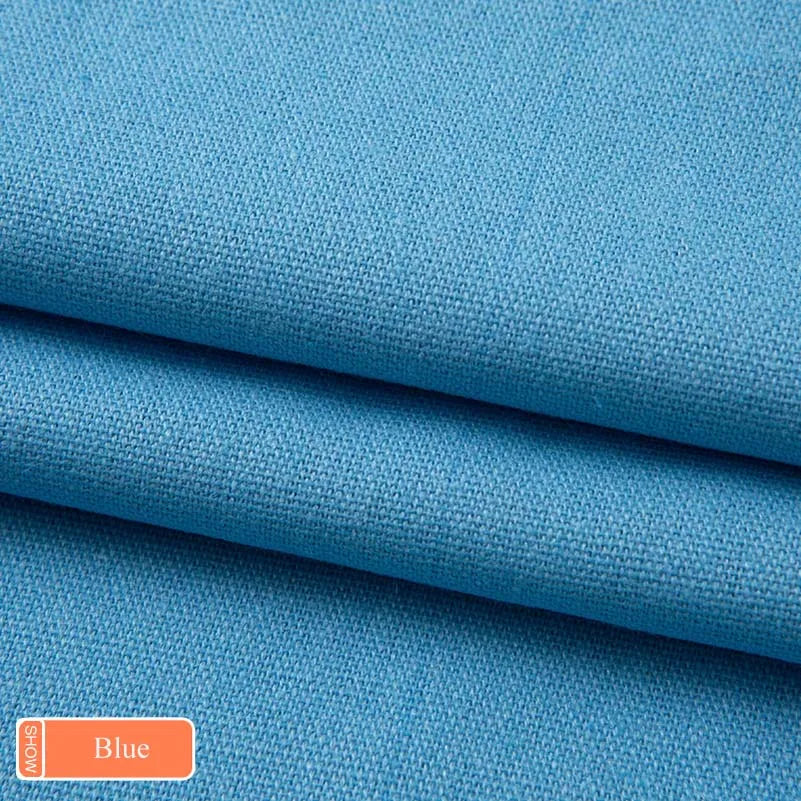 tissu toile coton résistant couture bricolage ameublement textile solide couleur unie 145cm