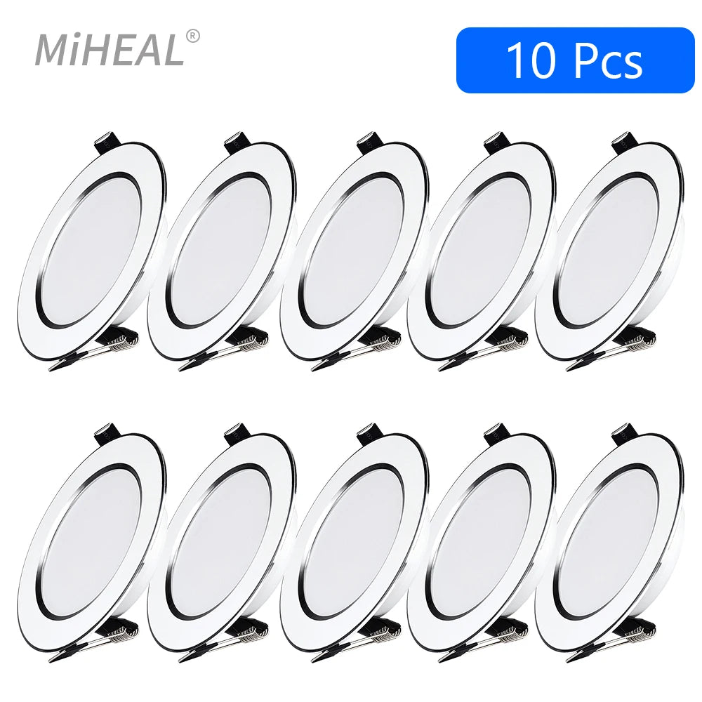 spot led 12w 15w blanc trois couleurs ajustables moderne aluminium vis fixation