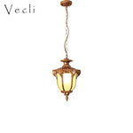Suspension luminaire étanche extérieur aluminium brun