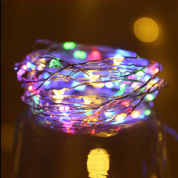guirlande lumineuse noël led multicolore fil cuivre moderne 100cm modes festive chambre extérieur