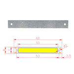 plaque led moderne 60x53mm blanc jaune grille perforations 3500k 5500k
