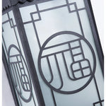 lampe murale noire moderne motif géométrique ip65 transparent aluminium echangement e27
