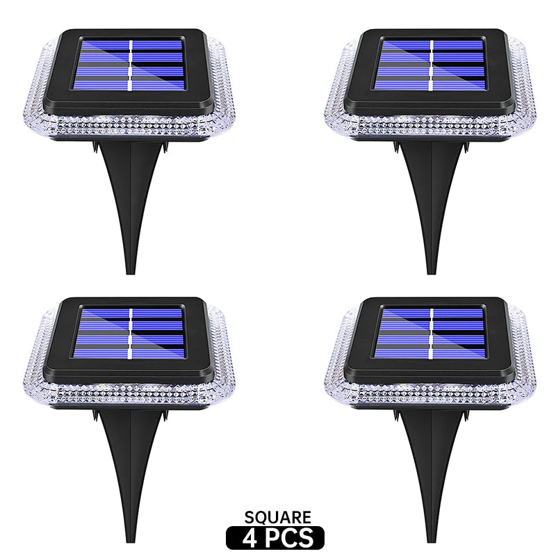 Lampe solaire extérieure 8LED moderne imperméable ip65 noir bleu blanc jardin decoration led tranche