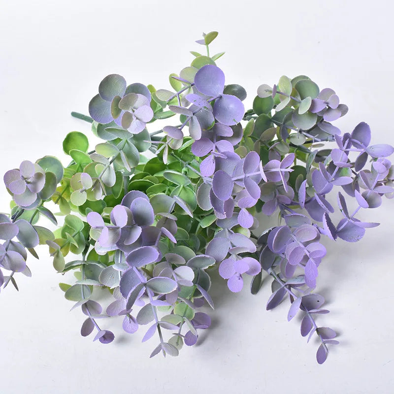 plantes artificielles feuilles eucalyptus vert branches murales décoration mariage anniversaireextérieur moderne