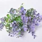 plantes artificielles feuilles eucalyptus vert branches murales décoration mariage anniversaireextérieur moderne
