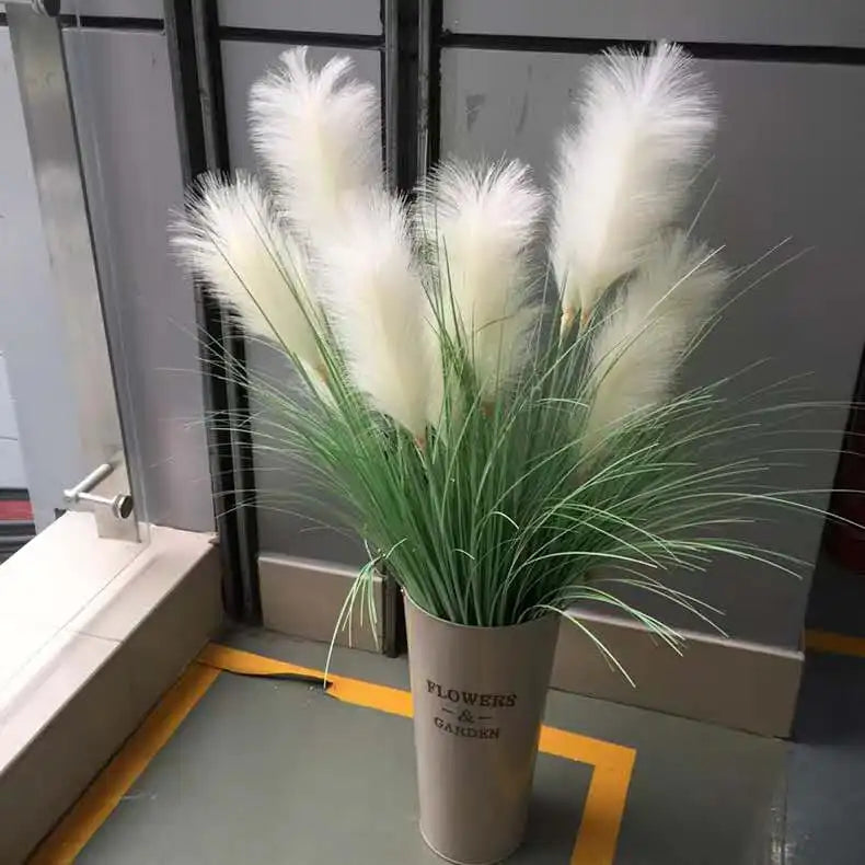 plantes artificielles blanches grandes branches feuilles vertes décoration moderne mariage intérieur extérieur 90cm sol