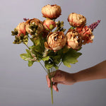 bouquet fleurs artificielles pivoine romantique intérieur décoration maison anniversaire mariage baby shower
