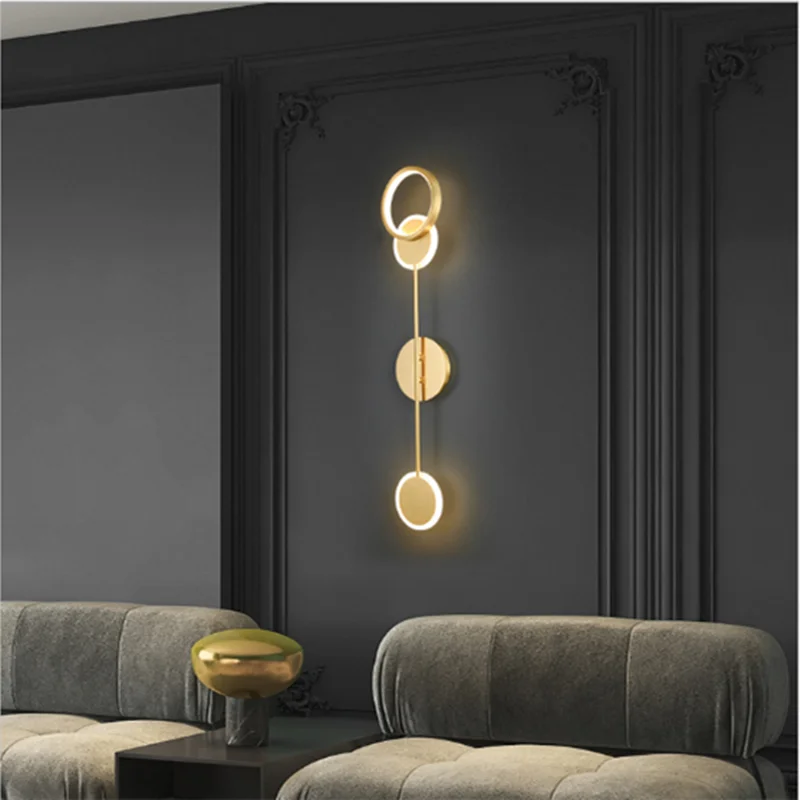 applique murale or moderne minimaliste éclairage led cuisine contemporain fixée mur translucide nordique