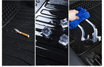 tapis sol voiture noir rayures diagonales logo corolla moderne résistant fibre synthétique fixations invisibles