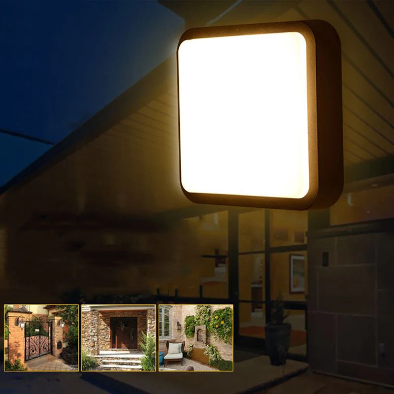 lampe murale moderne adhésive noir blanche ip65 extérieure