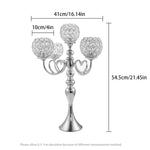 bougeoirs dorés classiques bras métal fer décoration intérieure mariage fêtes nhà hàng trang trí