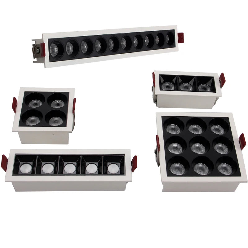Spot LED moderne 18W 8W 10W 20W blanc opaques rondes noires 6000K 4000K 3000K