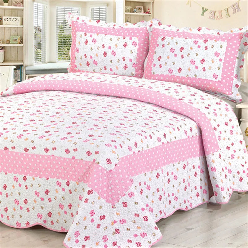 Ensemble literie coton 3 pièces sur lit