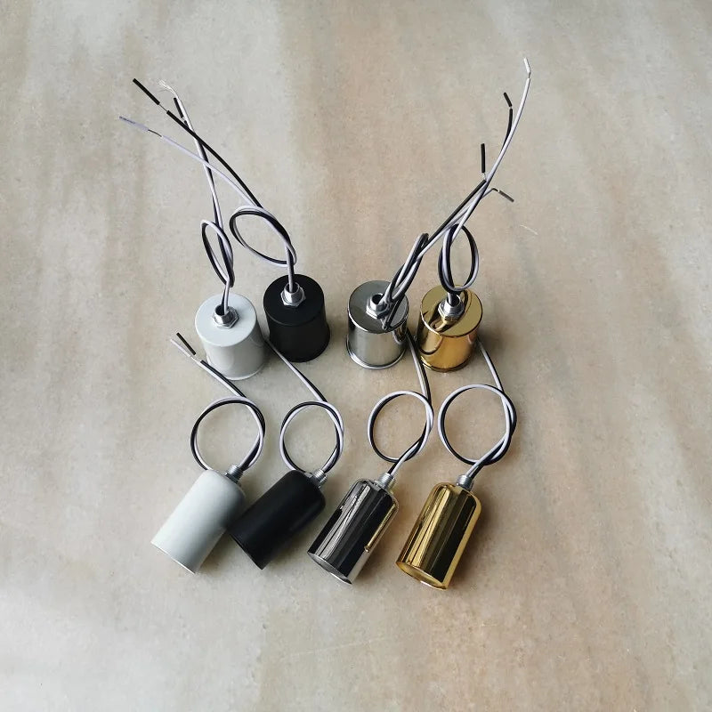 supports ampoules e14 e27 blanc noir moderne poterie douilles lampes fixations