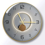 horloge murale moderne abstraite noir doré salon chambre coucher 12 14 16 pouces
