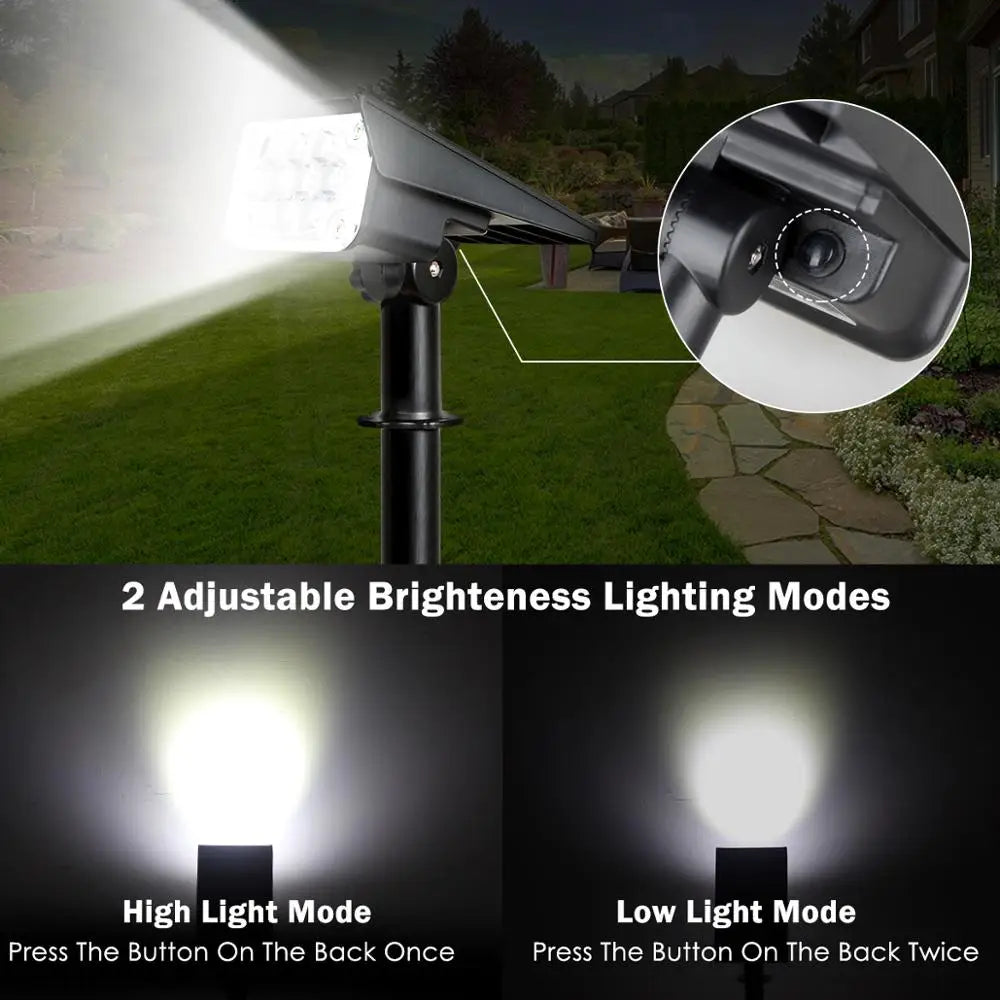 lampions solaires led ip65 waterproof modernes ajustables noir blanc jauneextérieur