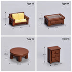 fauteuil tabouret table lit canapé commode miniature mobilier maison poupées accessoire jouets plastique
