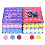 bougies paraffine mariage blanc rouge rose jaune bleu violet simples modernes minimalistes 50 pièces