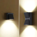 applique murale led impermeable exterieur jardin veranda 5w 10w noir geometrique contemporain