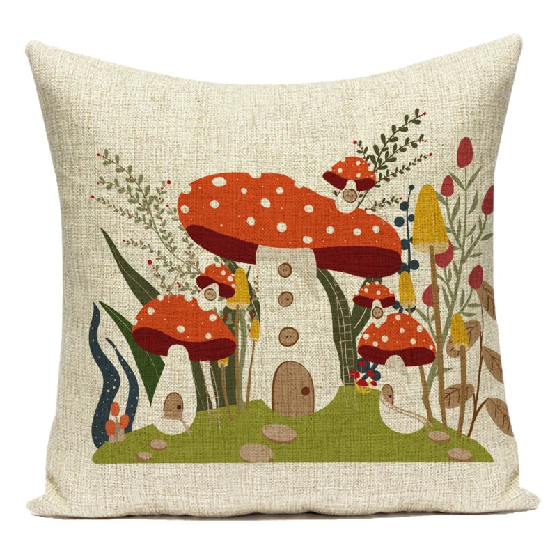 coussin carré imprimé dessin animé multicolore rustique adhésif 45cm 45cm