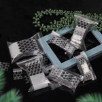sachets plastique transparents motif cœurs noirs fermeture glissière pratique utilitaire variété tailles