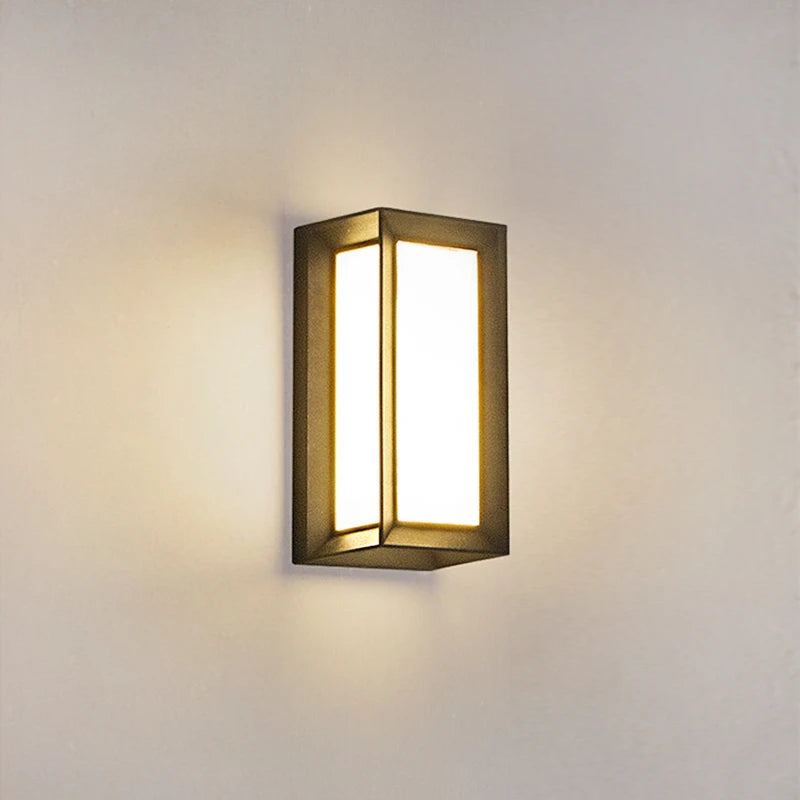 applique murale led impermeable detecteur mouvement exterieure contemporaine ornementale minimaliste verre trempé aluminium ip65