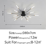 plafonnier moderne or noir lumineux acier alimentation électrique flux lumineux élevé chambre salon
