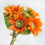 tournesol artificiel bouquet jaune orange décoration intérieure maison anniversaire mariage noël festive