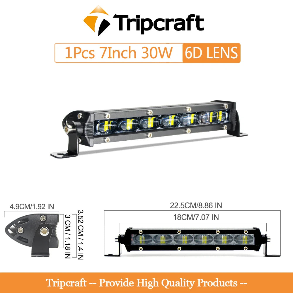 barre lumineuse led noire moderne 13 20 25 32 inches clips ip68 combo beam