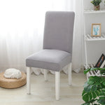 housse chaise marron noir bleu rose verte gris moderne spandex polyester jacquard unicolore elastic