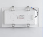plaque led moderne noir blanc 12w 18w 24w clips métalliques opacité 10x20cm