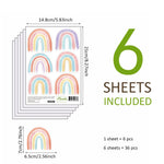 stickers muraux arc ciel multicolores enfants decoration moderne vinyle