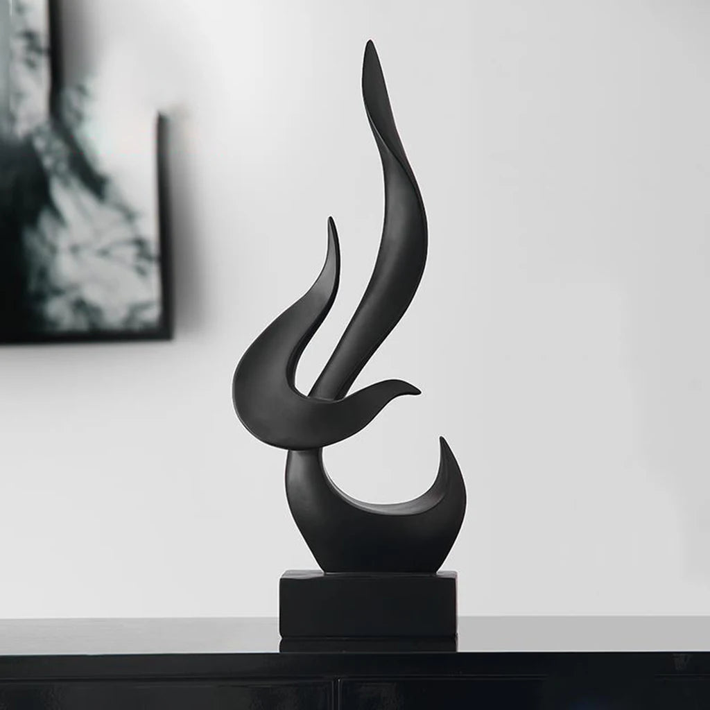 Sculpture flamme gris clair décoration bureau