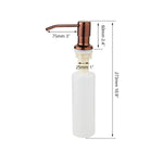 distributeur savon liquide cuivre blanc moderne élégant lisse brillant fixations inclusées bouteille joint embout