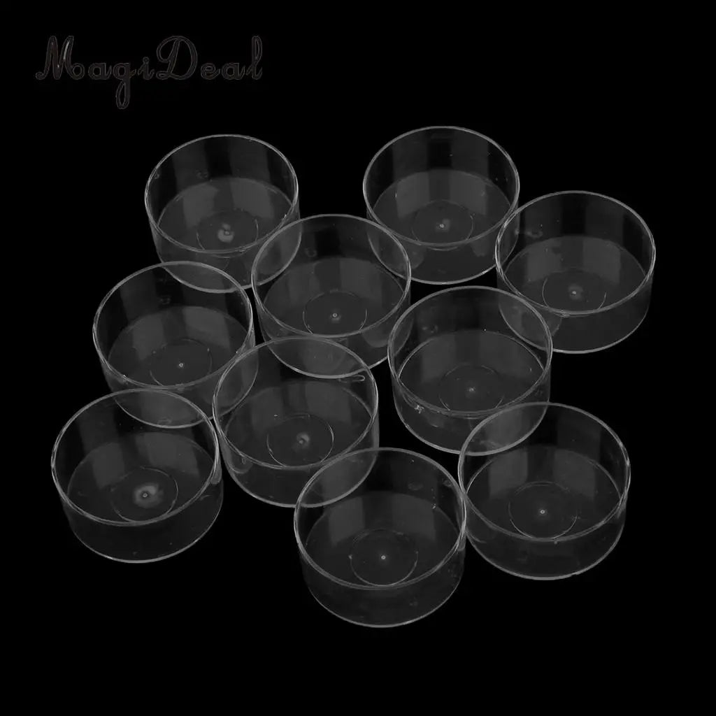bougies parfumées plastique transparentes minimalistes pack 10 pièces simple élégant lumineuse chaleureuseintérieur