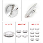 Spot LED ultra fin argenté moderne adhésif 55mm 12V 170mm câble