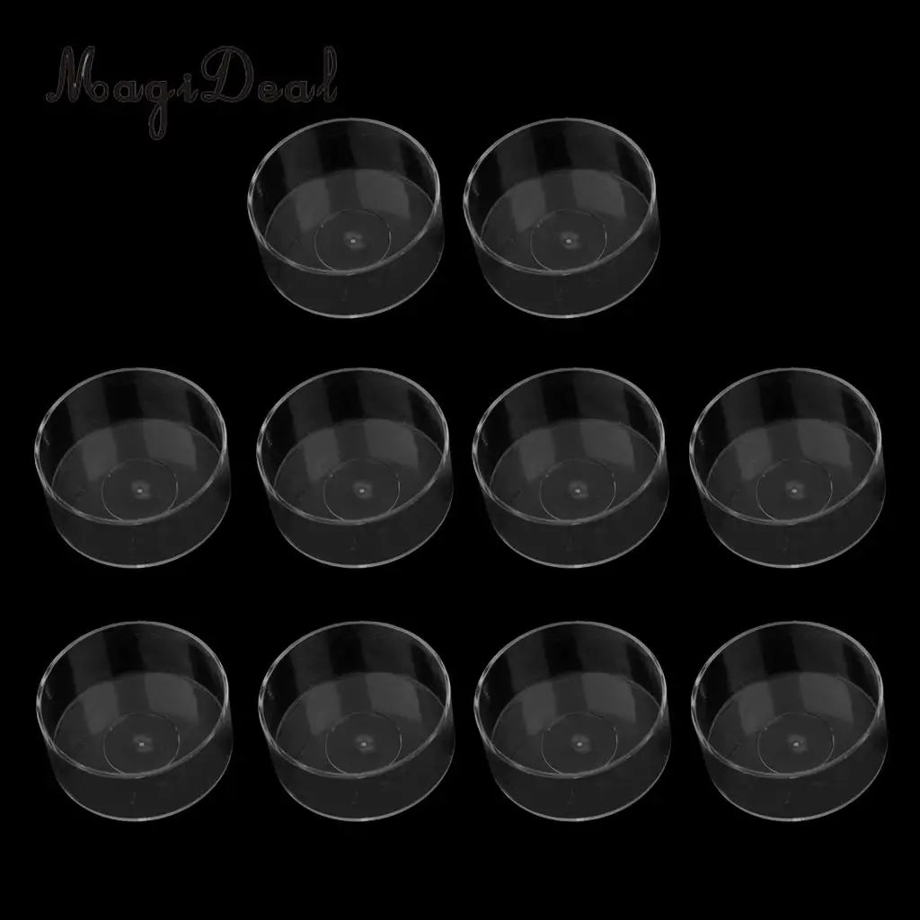 bougies parfumées plastique transparentes minimalistes pack 10 pièces simple élégant lumineuse chaleureuseintérieur