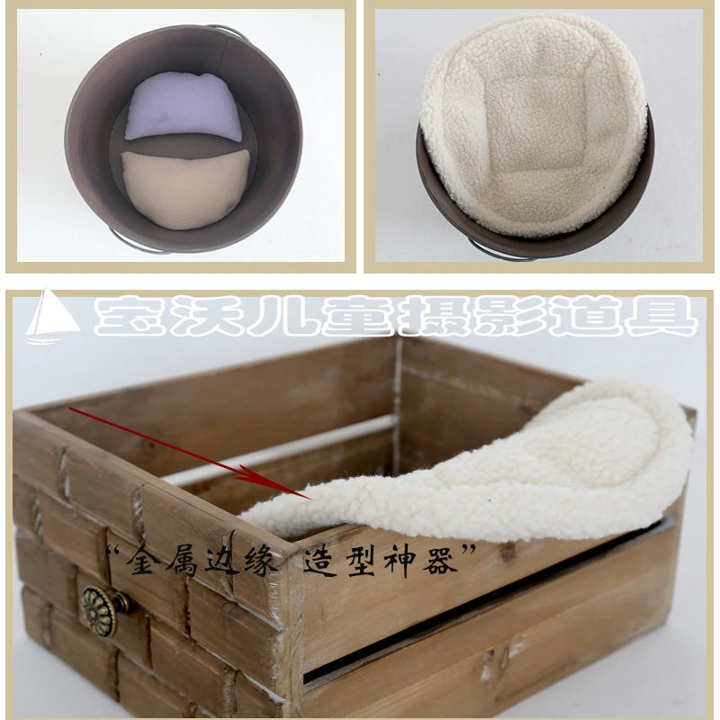 coussins doux velours bébé oreiller photo accessoire pose classique blanc rose beige violet