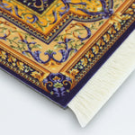 tapis sol persan motif floral classique franges décoration intérieur maison