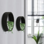 plantes suspendues vases murals modernes feuilles vertes pierres blanches adhésifintérieur terre
