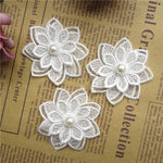 broderie fleur dentelle polyester blanc soluble decoration artisanale materiaux bricolage echangable erotique