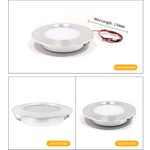 Spot LED ultra fin argenté moderne adhésif 55mm 12V 170mm câble
