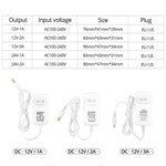 adaptateur secteur 12v 24v 1a 2a 3a prise eu us blanc moderne