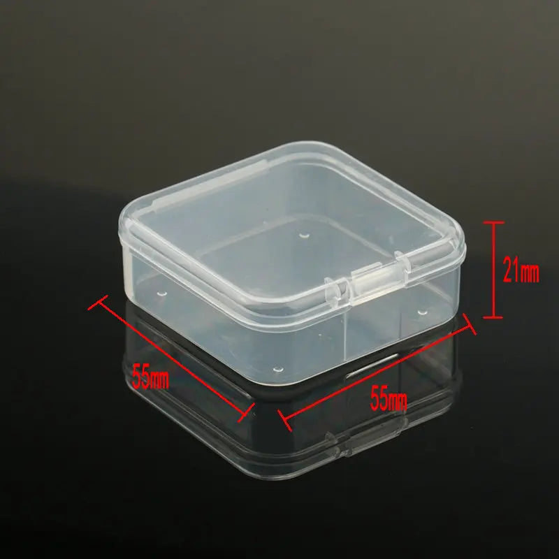 boîtes rangement transparentes modernes clips fermeture bijoux boucles oreilles 55mm 55mm 21mm