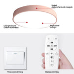 plafonnier led rond moderne intérieur luminaire salon chambre couleur rose doré vert