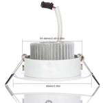 spot led blanc moderne 63 85mm transformateur clips 5w 10w dimmable non